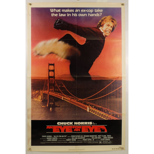 An Eye for an Eye (1981) Original Movie Poster Folded 27x41