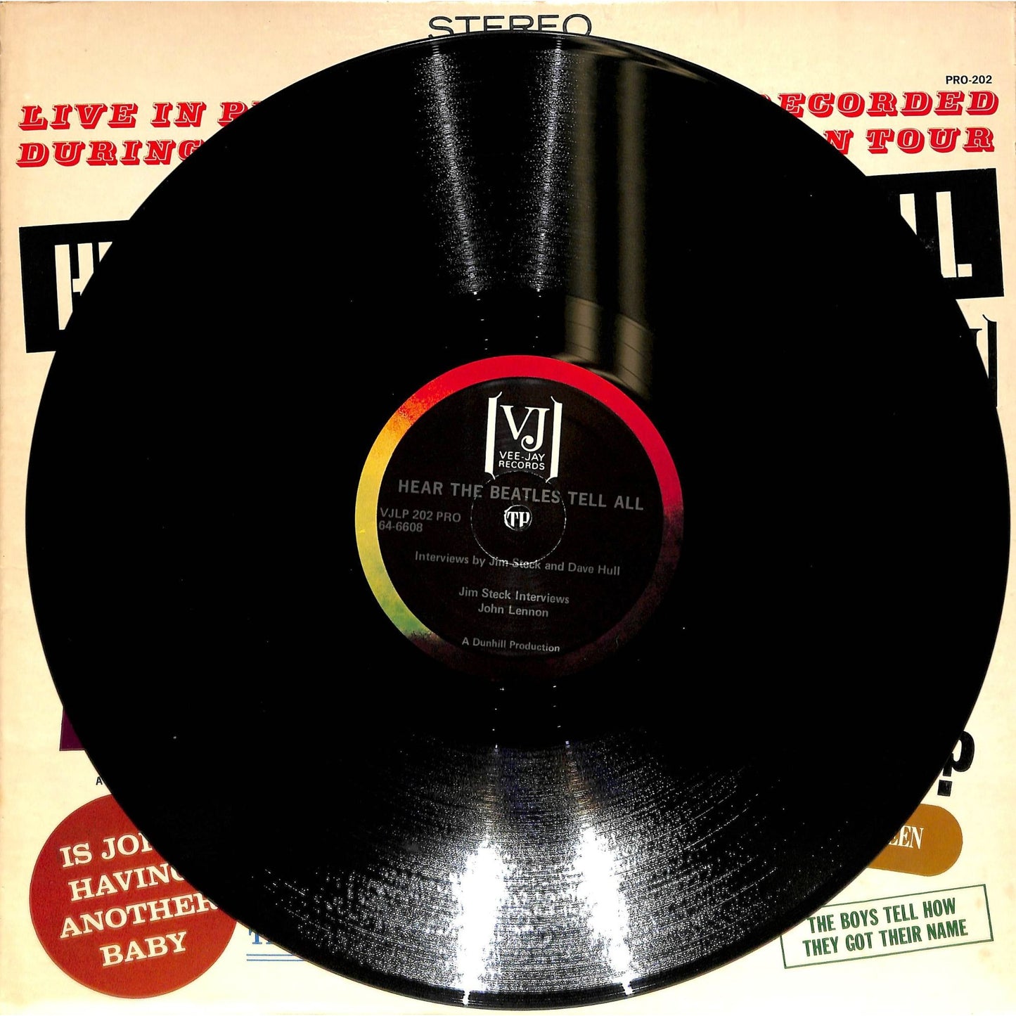 Hear The Beatles Tell All (1964) Interview Vinyl Record PRO-202