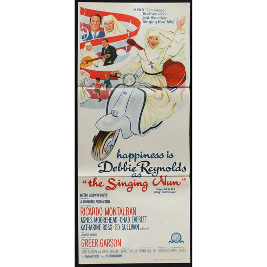 The Singing Nun (1966) Original Australian Daybill Movie Poster Folded 13x30