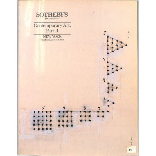 Sotheby's Contemporary Art Part 2 Auction Catalog May 1, 1991