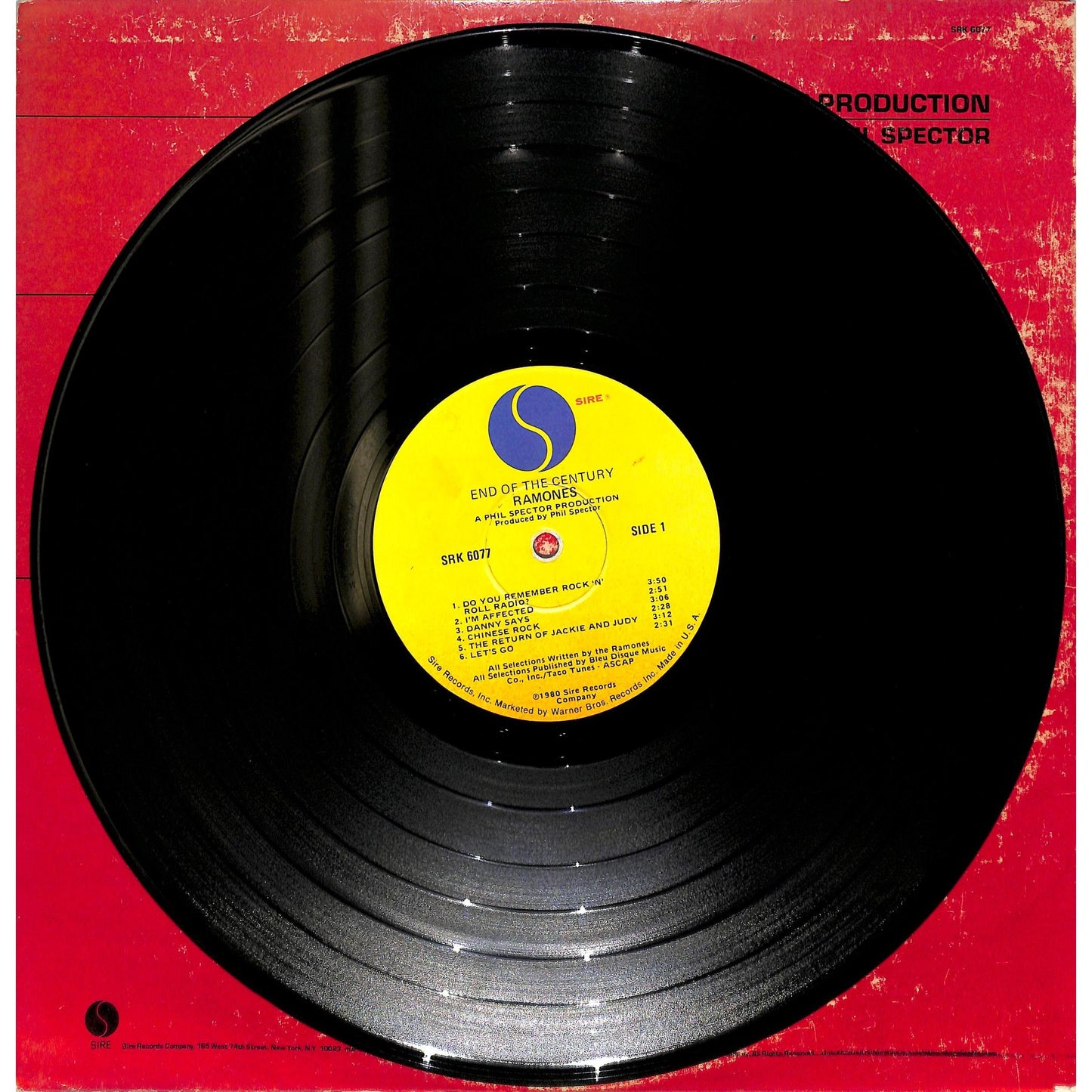 Ramones - End of the Century Vinyl Record SRK 6077