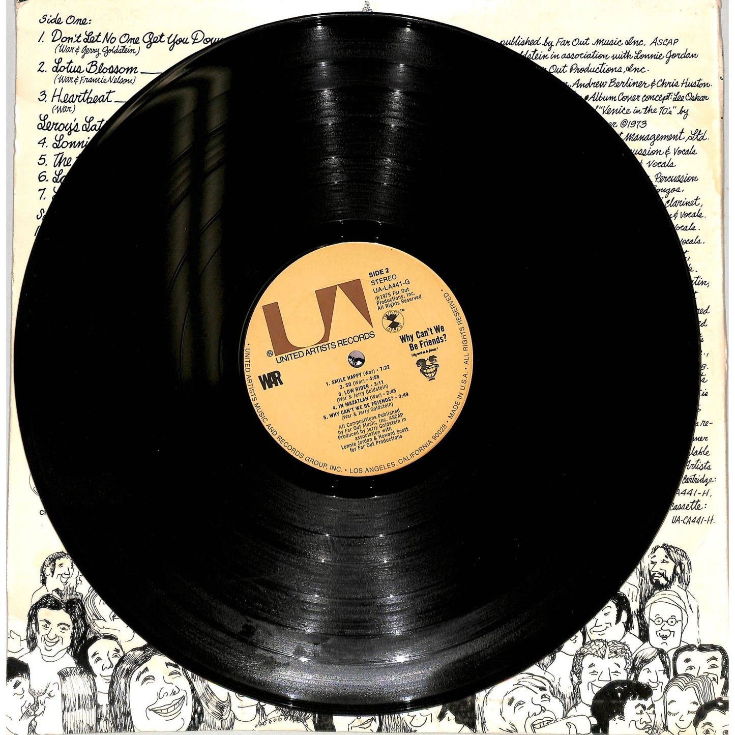War - Why Can't We Be Friends? Vinyl Record UA-LA441-G