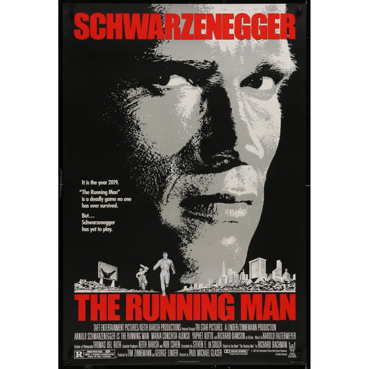 The Running Man (1987) Original Single-sided Movie Poster Rolled 27x40