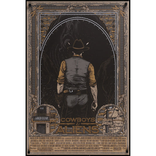 Cowboys and Aliens Art Print 2011 Mondo, Art By Florian Bertmer