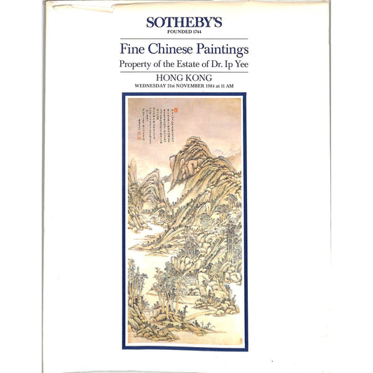 Sotheby's Fine Chinese Paintings Art Auction Catalog November 21, 1984