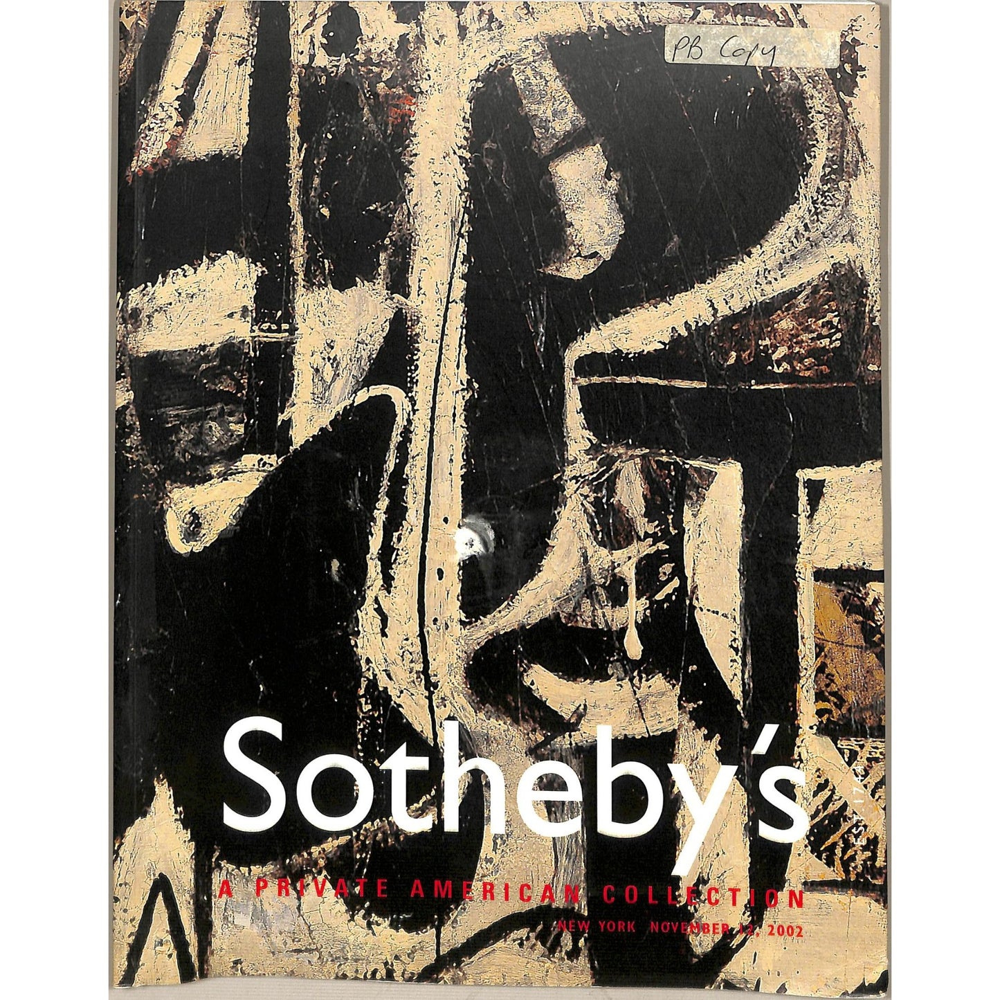 Sotheby's Private American Collection Art Auction Catalog November 12, 2002