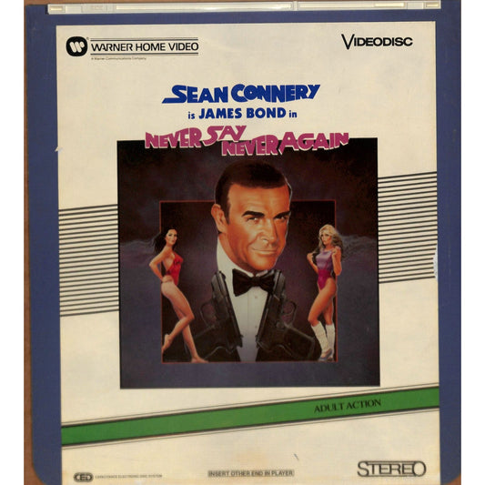 Never Say Never Again Part 1&2 (1983) CED RCA SelectaVision TESTED WORKING