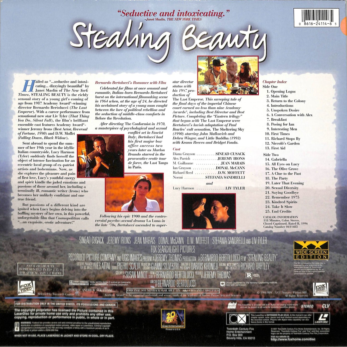Stealing Beauty (1996) Laserdisc