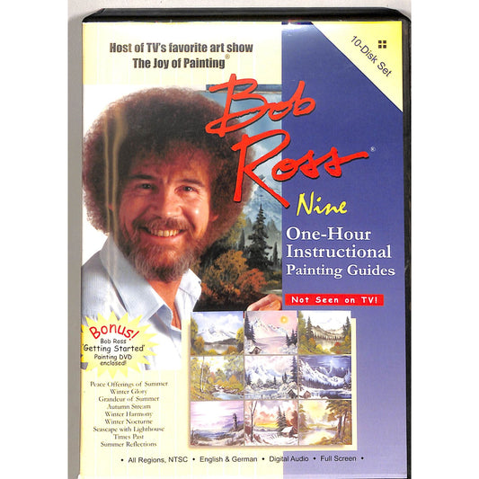 Vintage Bob Ross 10-Disk Set Good Condition
