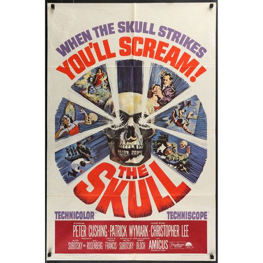 The Skull (1965) Original Movie Poster Folded 27x41