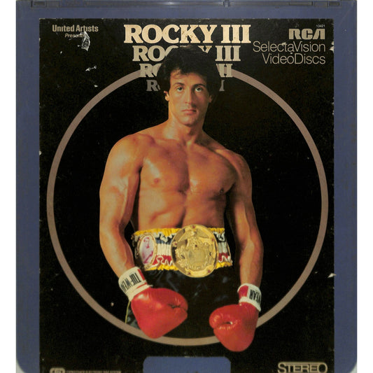 Rocky III (1982) Vintage CED Videodisc TESTED WORKING