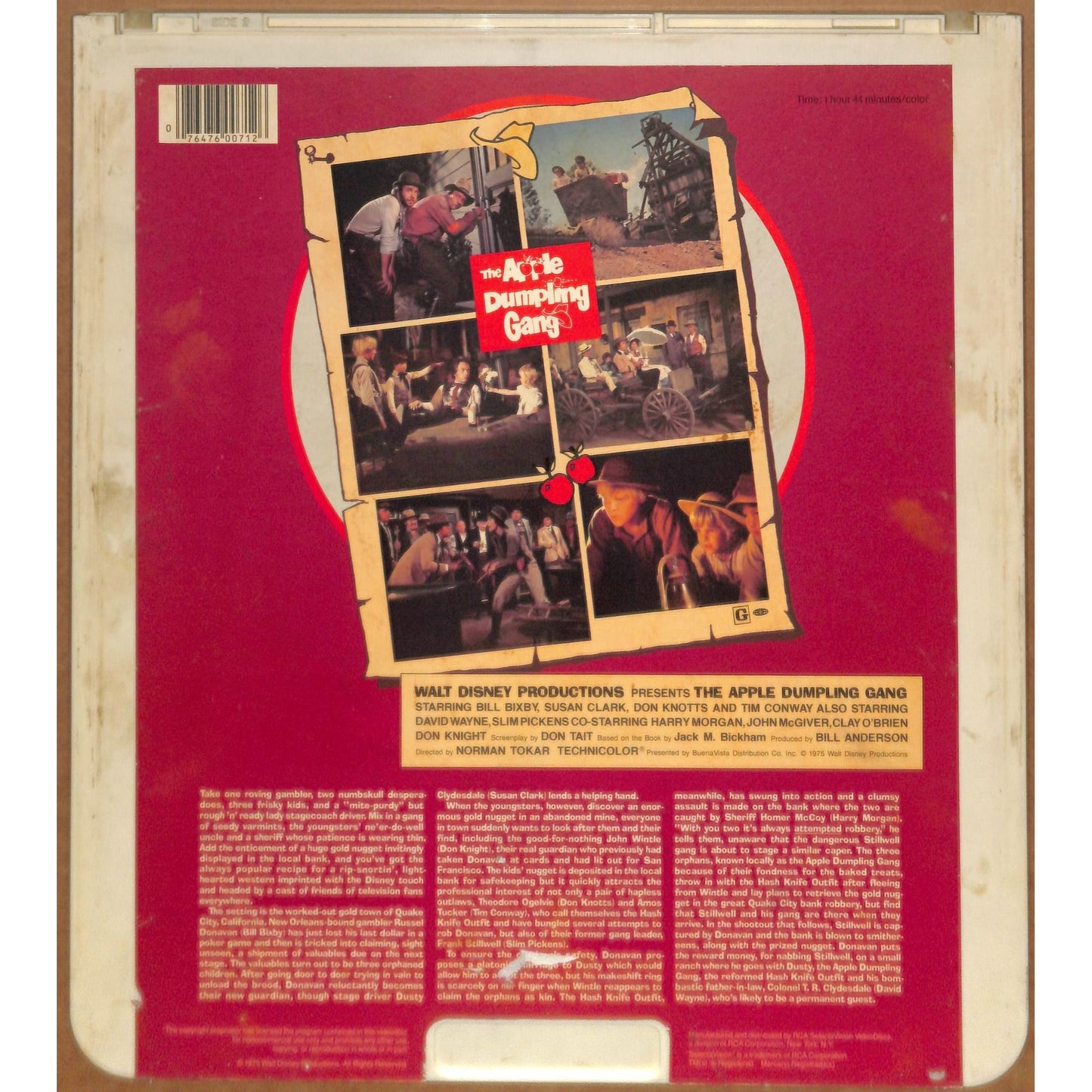 The Apple Dumpling Gang (1975) Vintage CED Videodisc TESTED WORKING