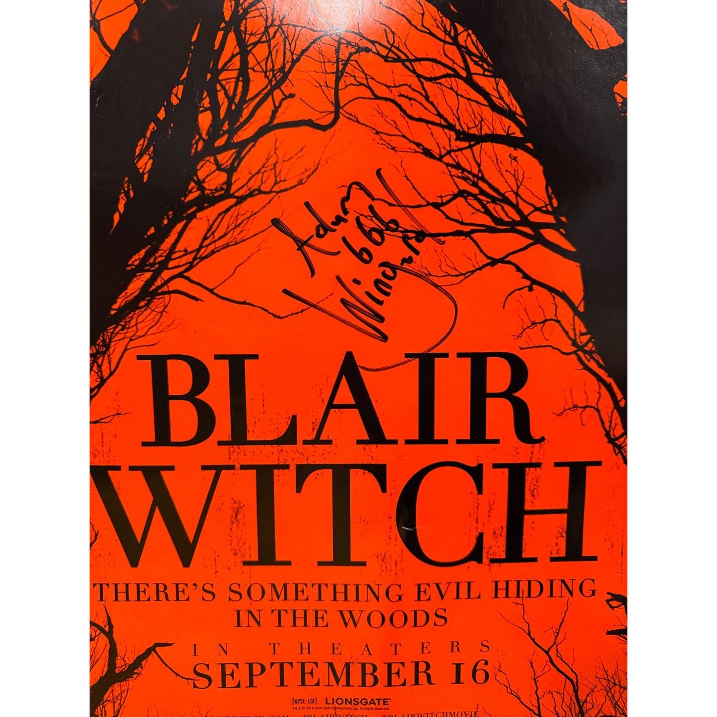 Blair Witch (2016) Signed Original Movie Poster 27x40