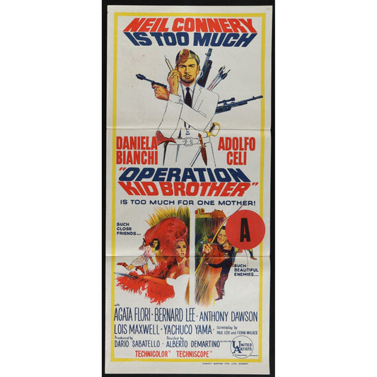 Operation Kid Brother (1967) Original Australian Daybill Movie Poster 13x30