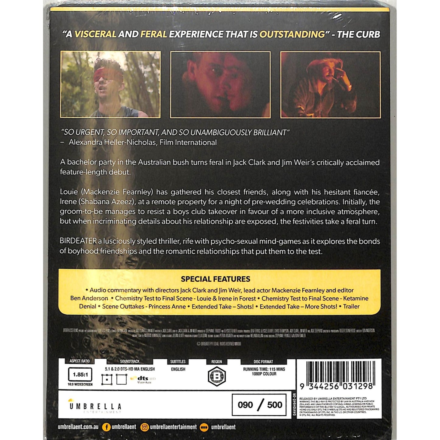 Birdeater (2023) Sealed Region B Import Blu Ray Disc