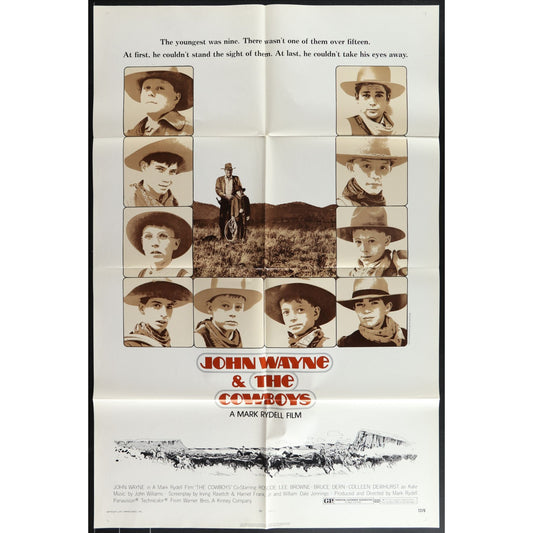 The Cowboys (1972) Original Movie Poster Folded 27x41