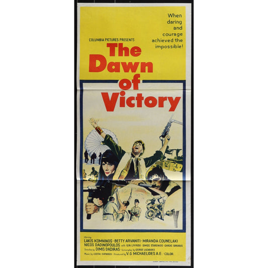 The Dawn of Victory (1971) Original Australian Daybill Movie Poster Folded 13x30