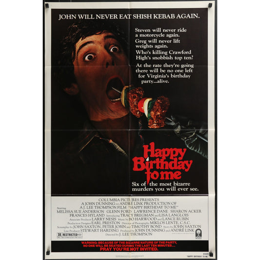 Happy Birthday to Me (1981) Original Folded Movie Poster