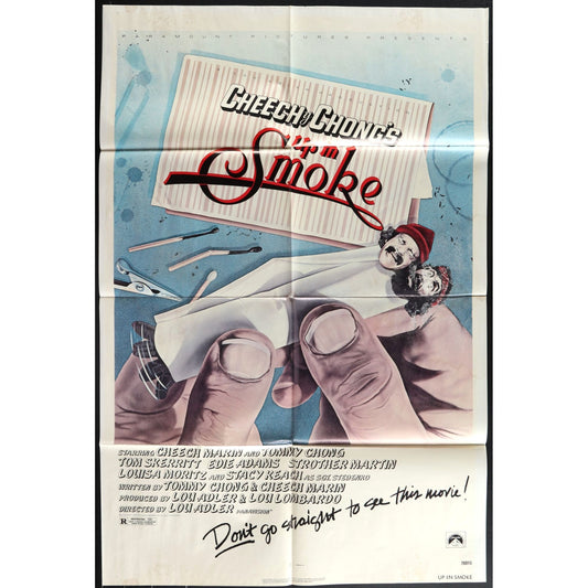 Up in Smoke (1978) Original Movie Poster Folded 27x41