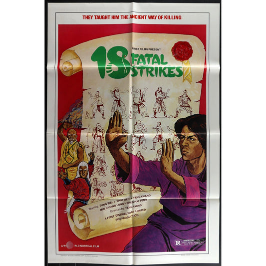 18 Fatal Strikes (1981) Original Movie Poster Folded 27x41 EM8-444