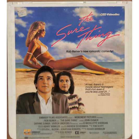 The Sure Thing (1985) Vintage CED RCA SelectaVision Videodisc TESTED WORKING