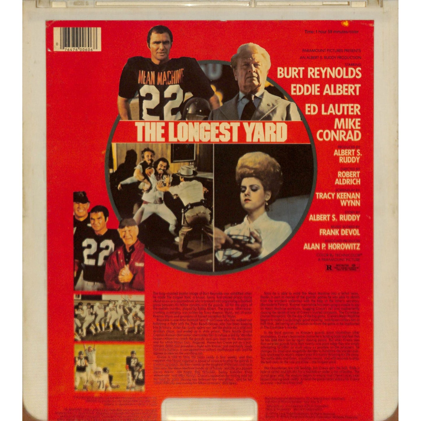 The Longest Yard (1974) Vintage RCA CED Videodisc TESTED WORKING