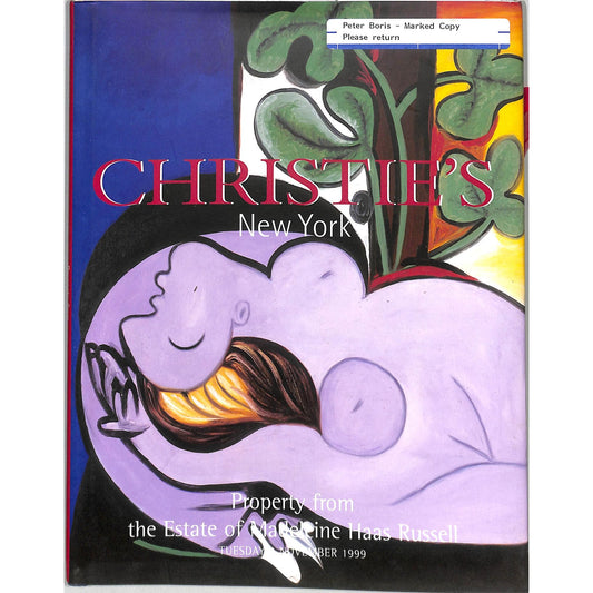Christie's Madeliene Haas Russell Estate Art Auction Catalog November 9, 1999