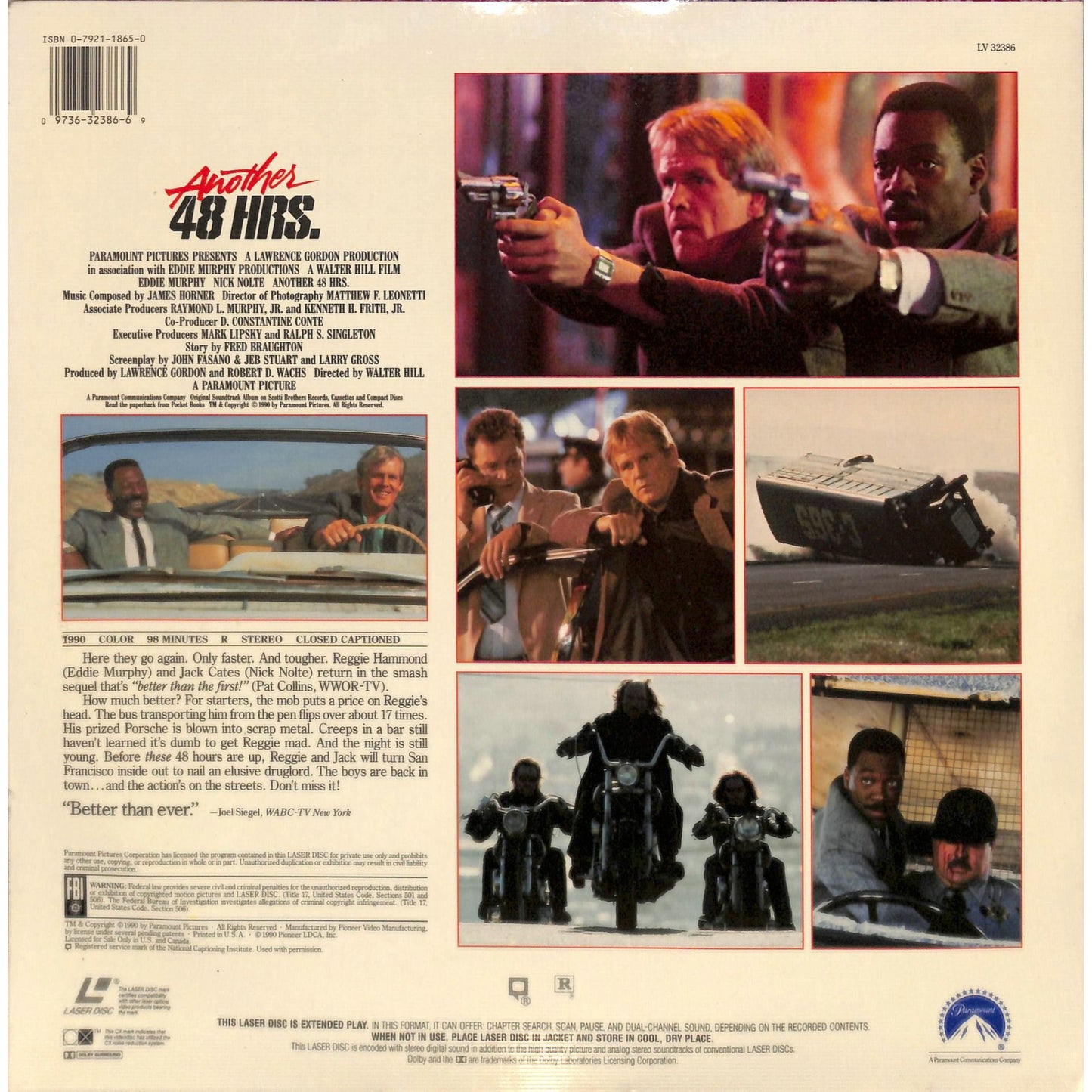 Another 48 Hrs. (1990) Laserdisc