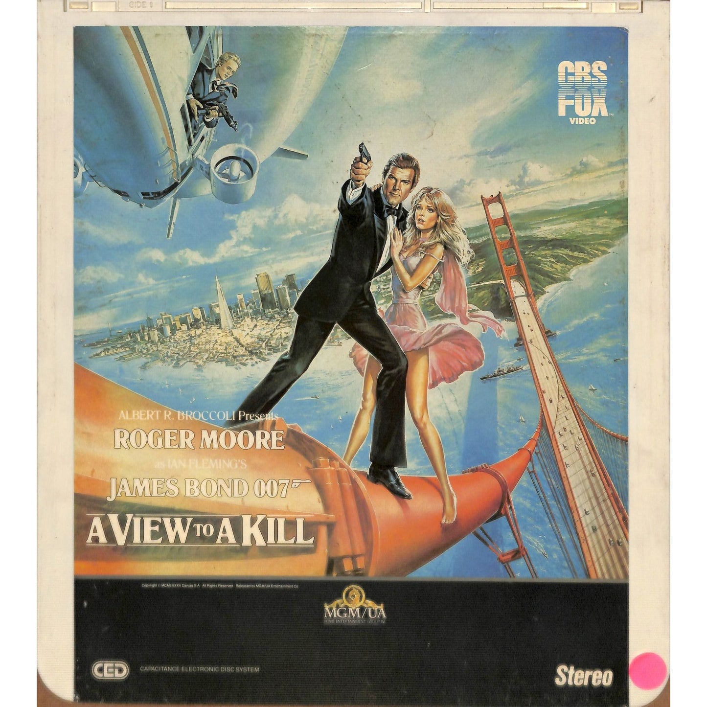 A View to a Kill Parts 1 & 2 (1985) Vintage CED Videodisc TESTED WORKING