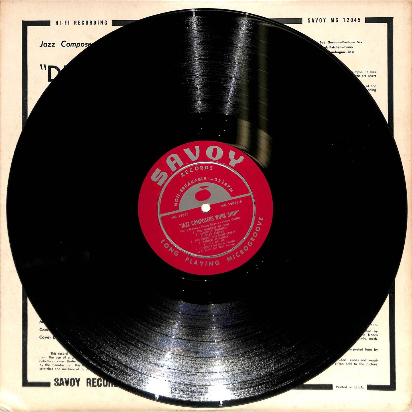 Shelly Manne, Bill Russo - Deep People (1968) Mono Vinyl Record MG 12045