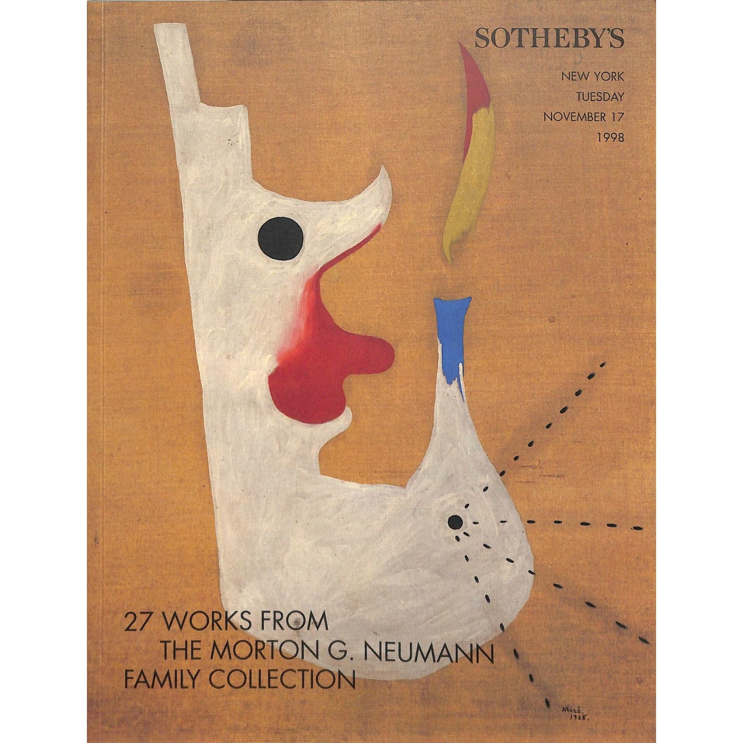 Sotheby's 27 Works From Morton G. Neumann Art Auction Catalog Nov 17, 1998