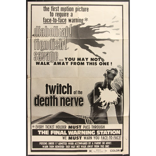 Twitch of the Death Nerve (1971) Original Movie Poster Folded 27x41