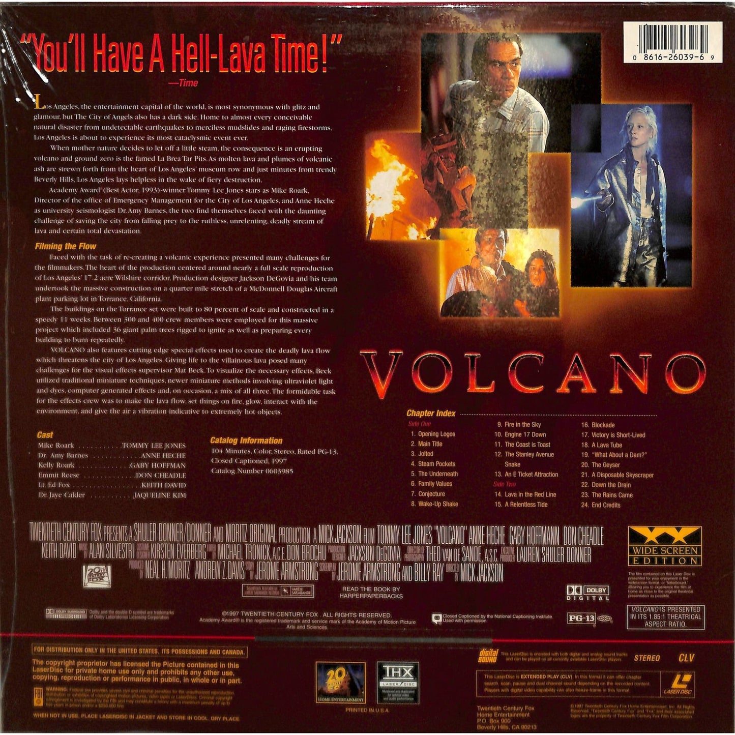 Volcano (1997) Laserdisc