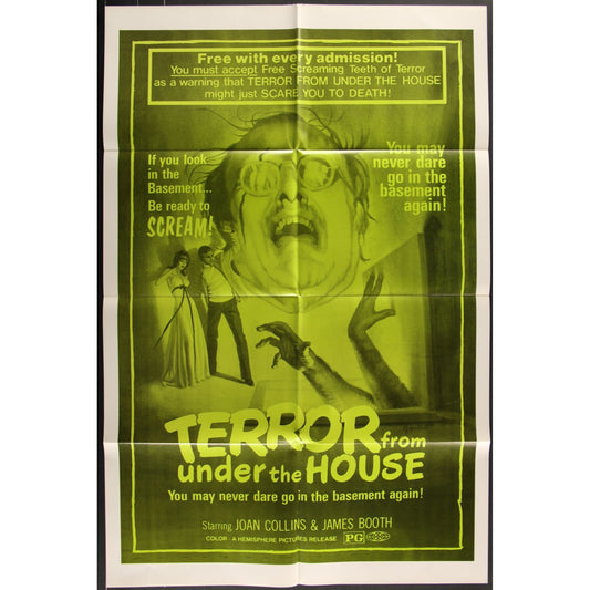 Terror from Under the House (1971) Original Movie Poster Folded 27x41