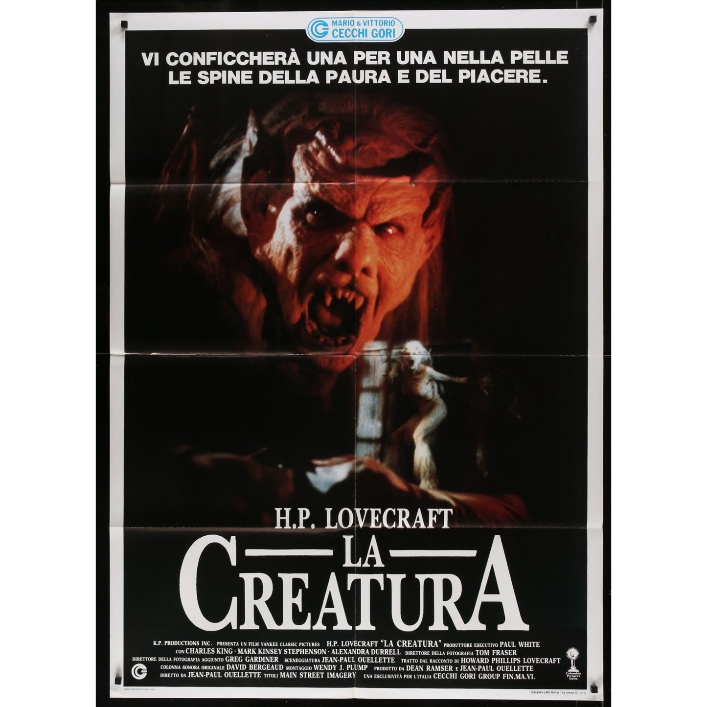 The Unnamable (1988) Original Italian 1P Movie Poster Folded 39x55