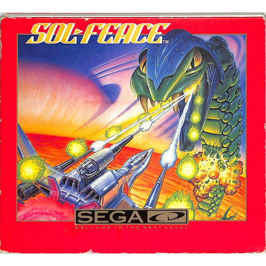 Sol-Feace (1993) Sega CD Disc + Manual Complete in Box