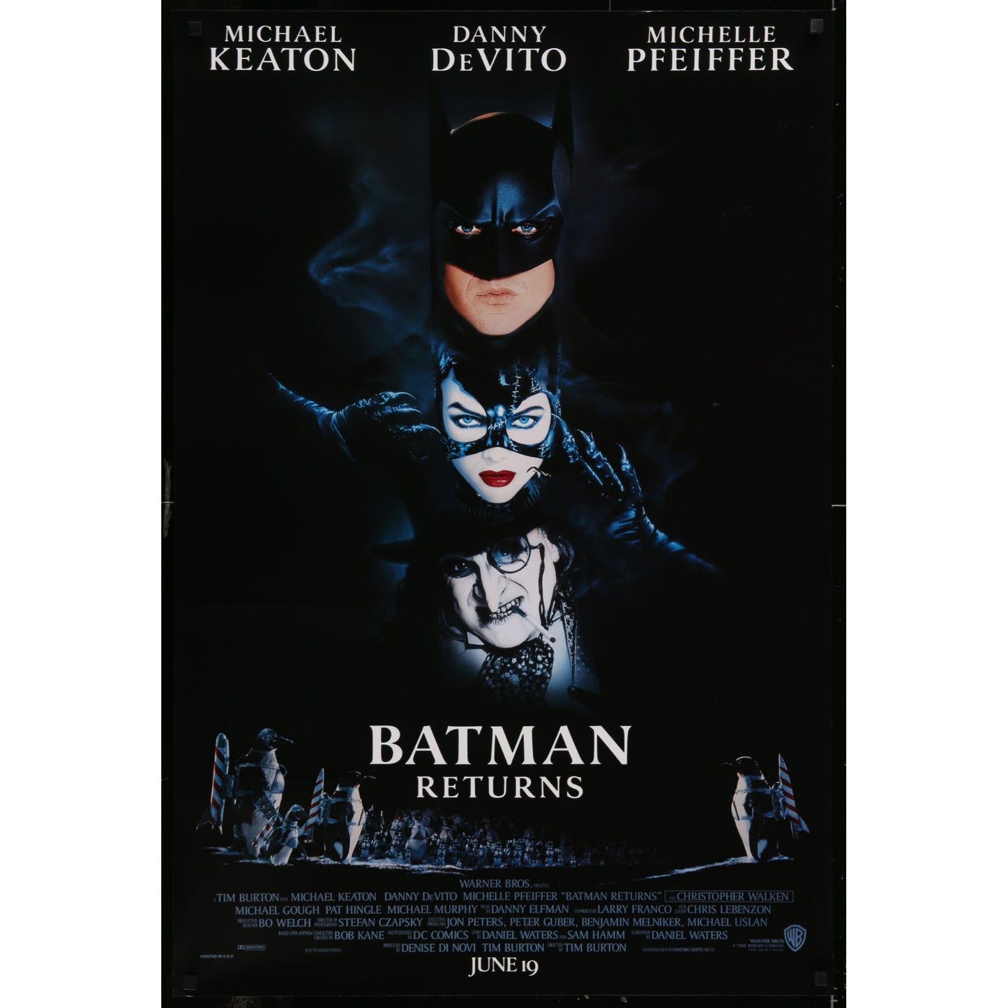 Batman Returns (1992) Original Single-sided Movie Poster Rolled 27x40