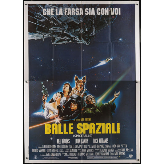 Spaceballs (1987) Original Italian Two-panel Movie Poster Folded 55x78