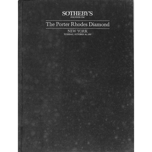 Sotheby's Porter Rhodes Diamond Auction Catalog October 20, 1987