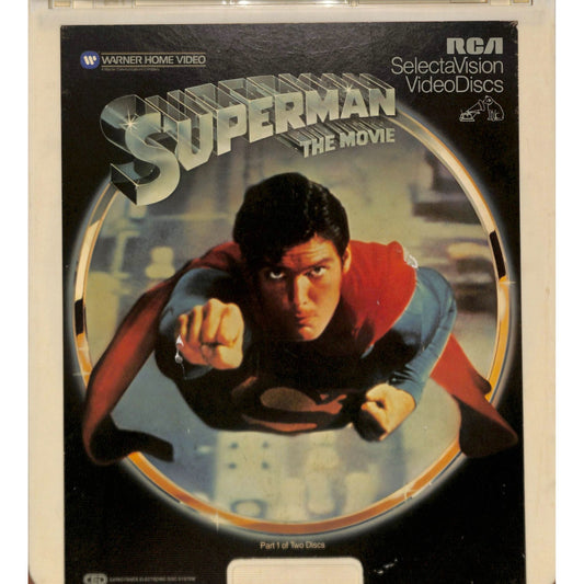 Superman Part 1&2 (1978) Vintage CED RCA SelectaVision Videodisc TESTED WORKING