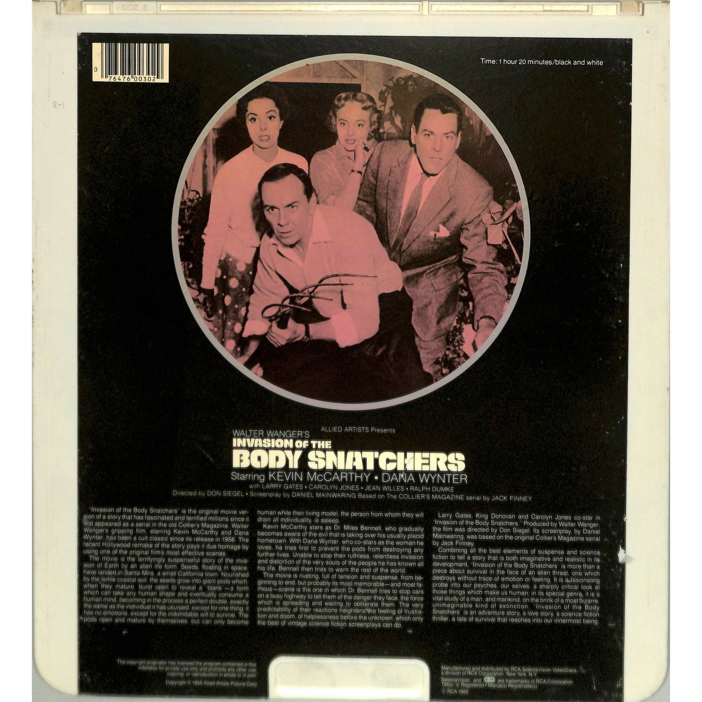 Invasion of the Body Snatchers (1956) Vintage CED Videodisc