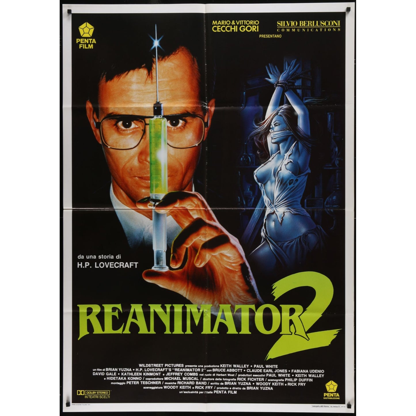 Bride of Re-Animator (1990) Original Italian 1P Movie Poster 39x55