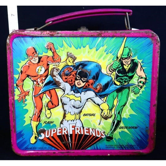 Vintage Metal Super Friends Lunchbox