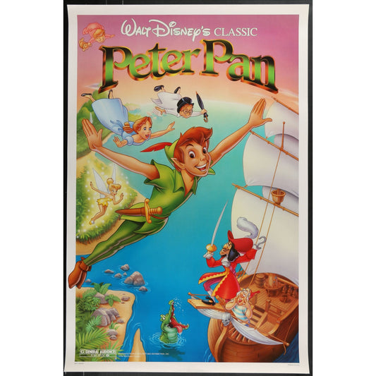 Peter Pan (1953) Original Movie Poster Rolled 27x40