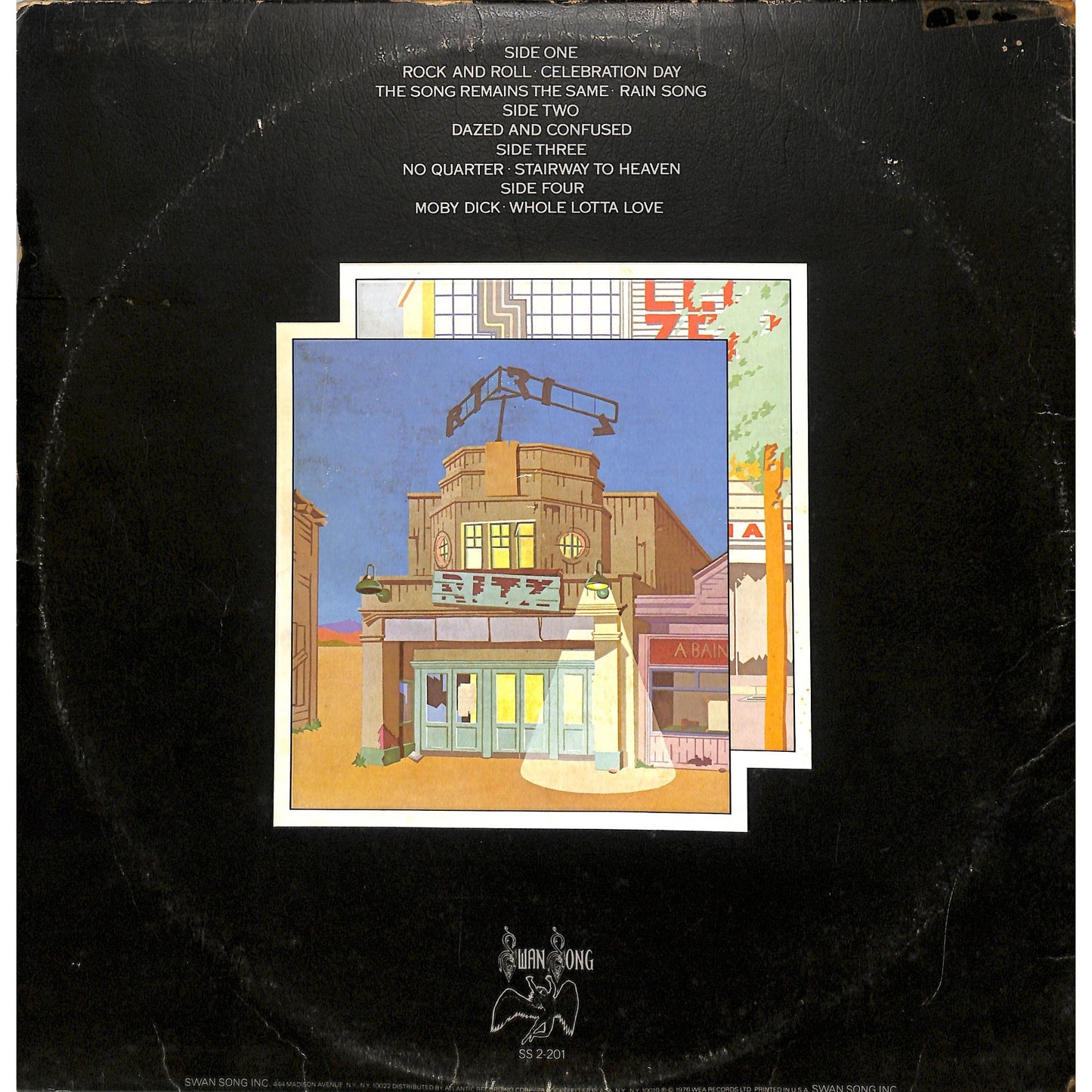 Led Zeppelin ‎- Soundtrack From The Film The Song Remains The Same Vinyl SS 2-202