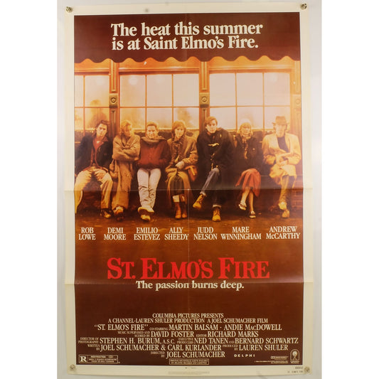 St. Elmo's Fire (1985) Original Movie Poster Folded 27x41