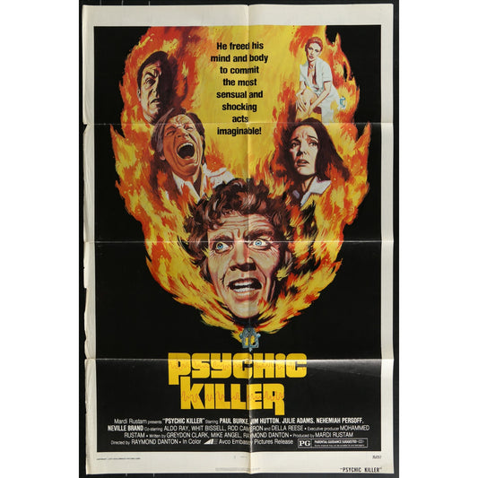 Psychic Killer (1975) Original Movie Poster Folded 27x41