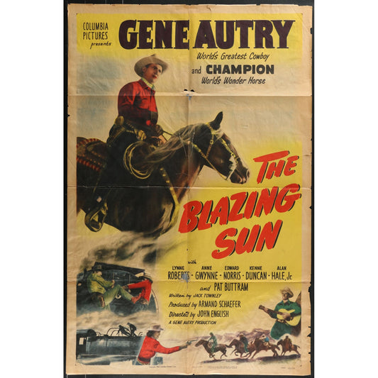 The Blazing Sun (1950) Original Movie Poster Folded 27x41