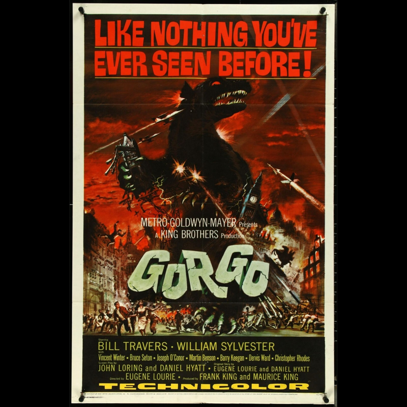 "Gorgo" (1961) Original Movie Poster Folded 27x41