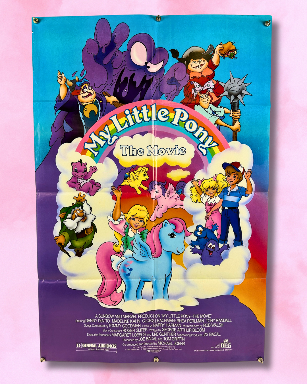 My Little Pony: The Movie (1986) Original Movie Poster 27x41 Folded